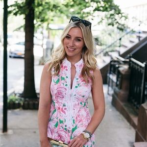 LILLY PULITZER Women 14 Alexa Shift Dress Pink Colony Flamingo.